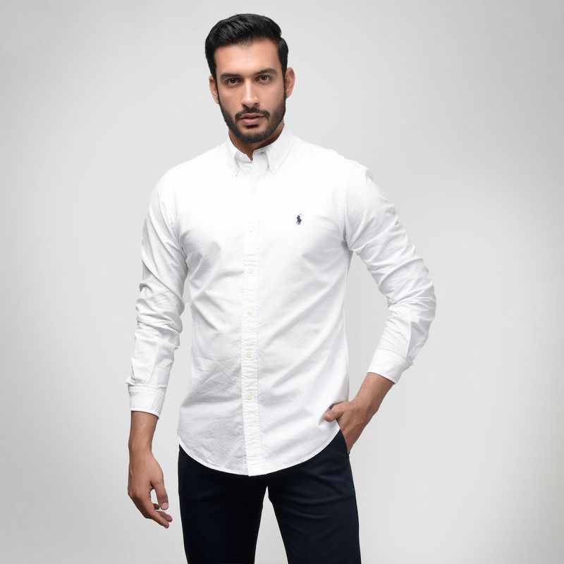 POLO RALPH LAUREN - Camisa Hombre Manga larga de Algodón Custom Fit Polo Ralph Lauren