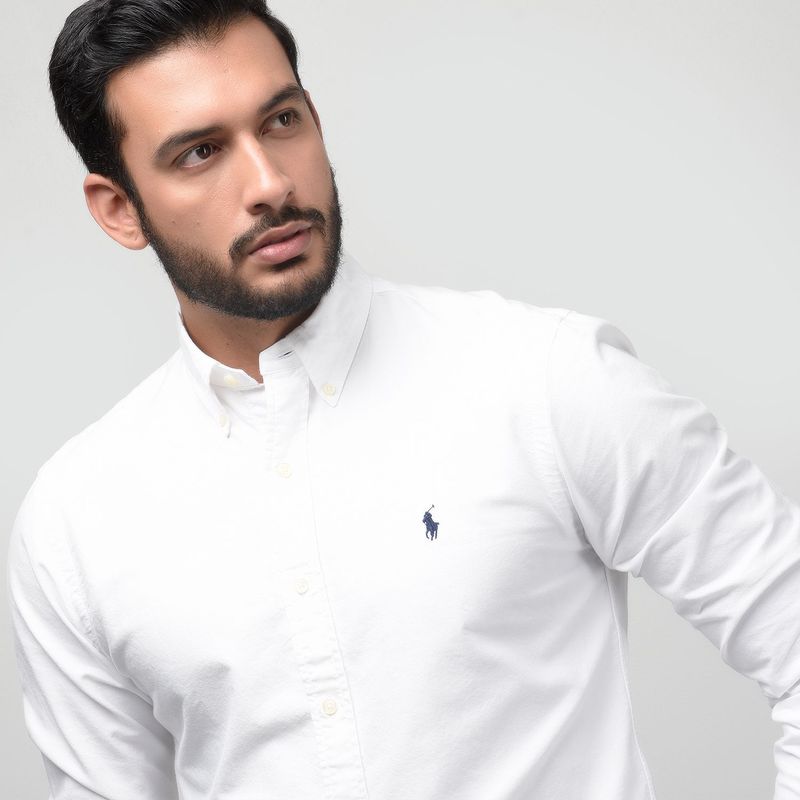 POLO RALPH LAUREN - Camisa Hombre Manga larga de Algodón Custom Fit Polo Ralph Lauren