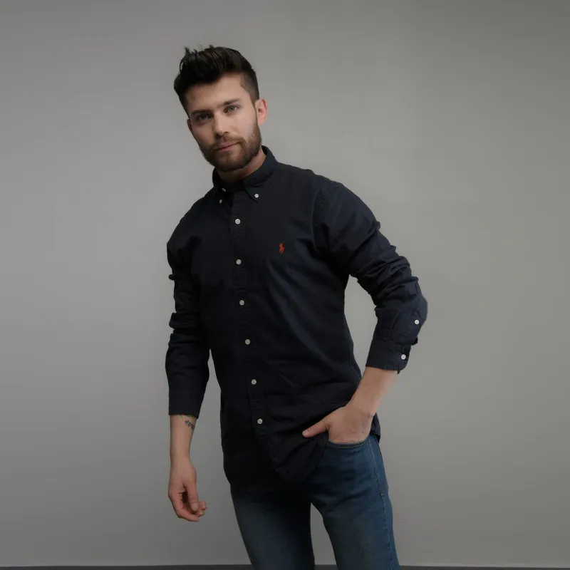 POLO RALPH LAUREN - Camisa Hombre Manga larga de Algodón POLO
