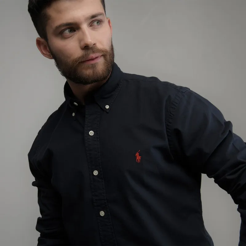 POLO RALPH LAUREN - Camisa Hombre Manga larga de Algodón POLO