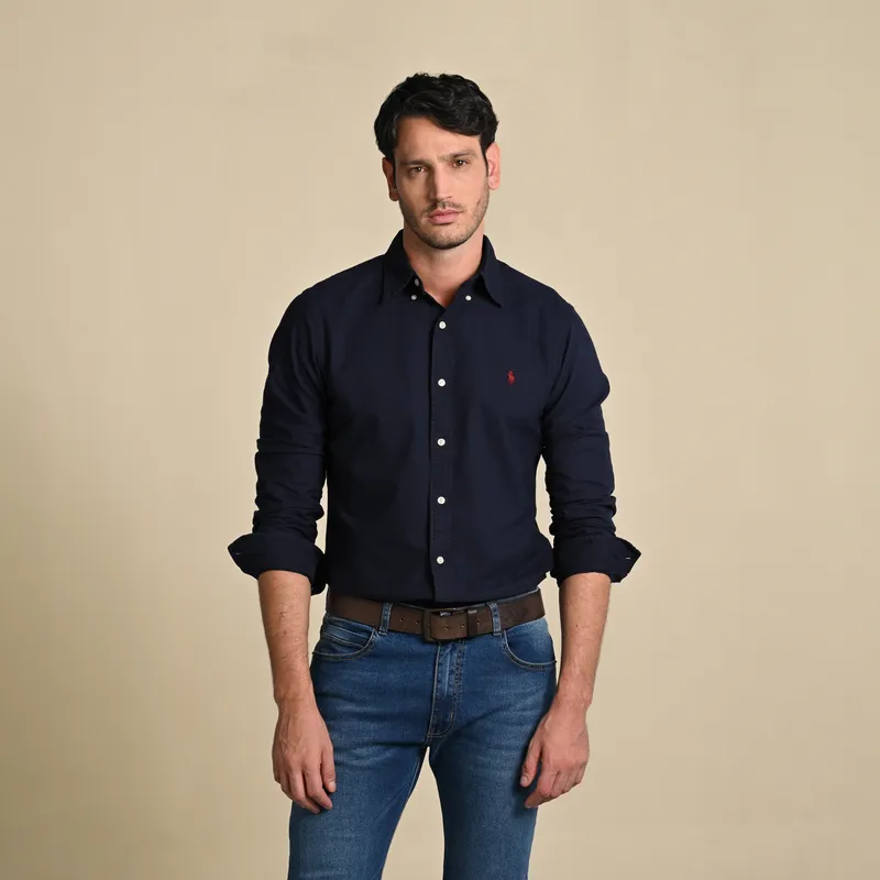 POLO RALPH LAUREN - Camisa Hombre Manga larga de Algodón POLO