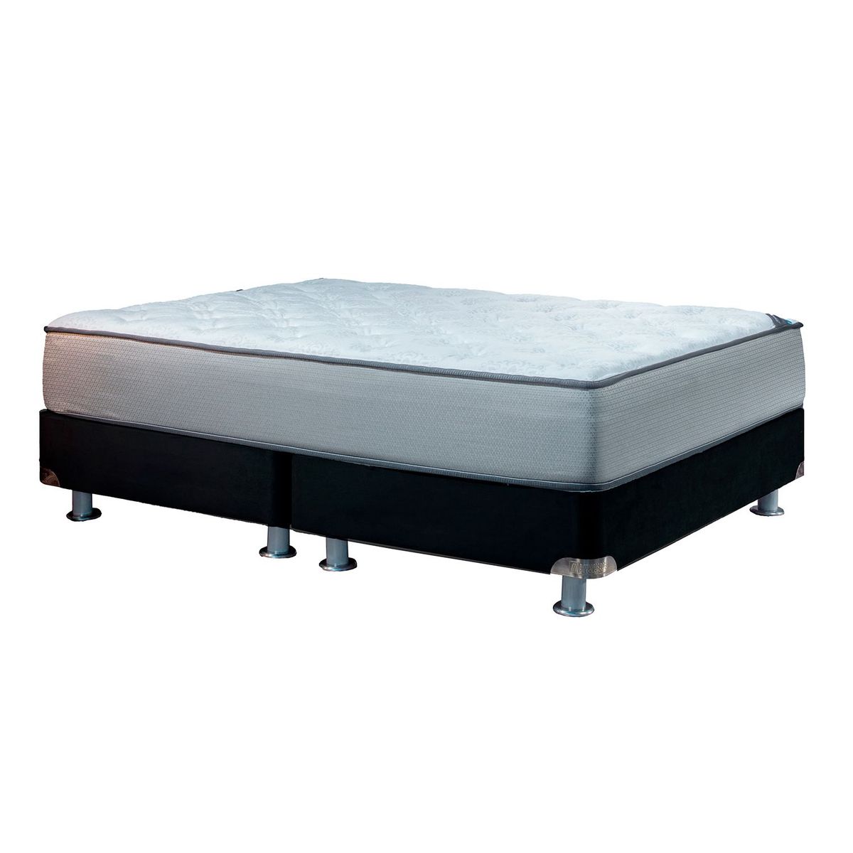 AMERICANA DE COLCHONES - Colchón con basecama Queen Espuma American Soft 160 x 190 cm + 2 Almohadas Americana de Colchones