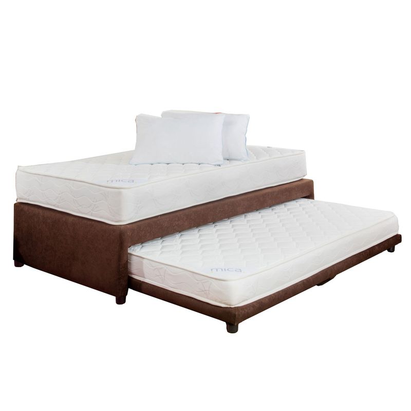 MICA - Cama Nido Sencillo Firme Espumado Funcional + 2 Almohadas Mica