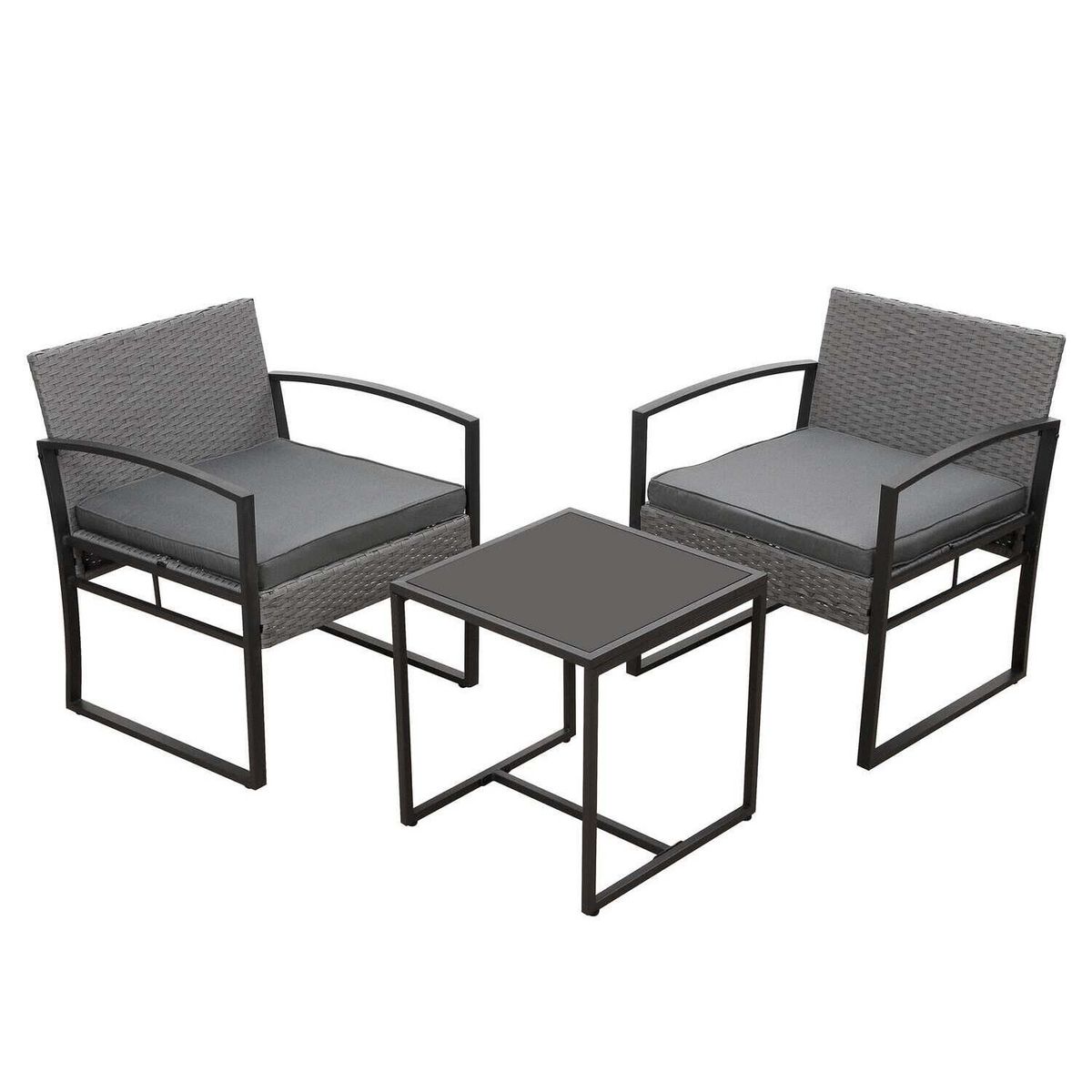 RTA DESIGN - Juego De Sala Exterior Con Marco De Acero Granate