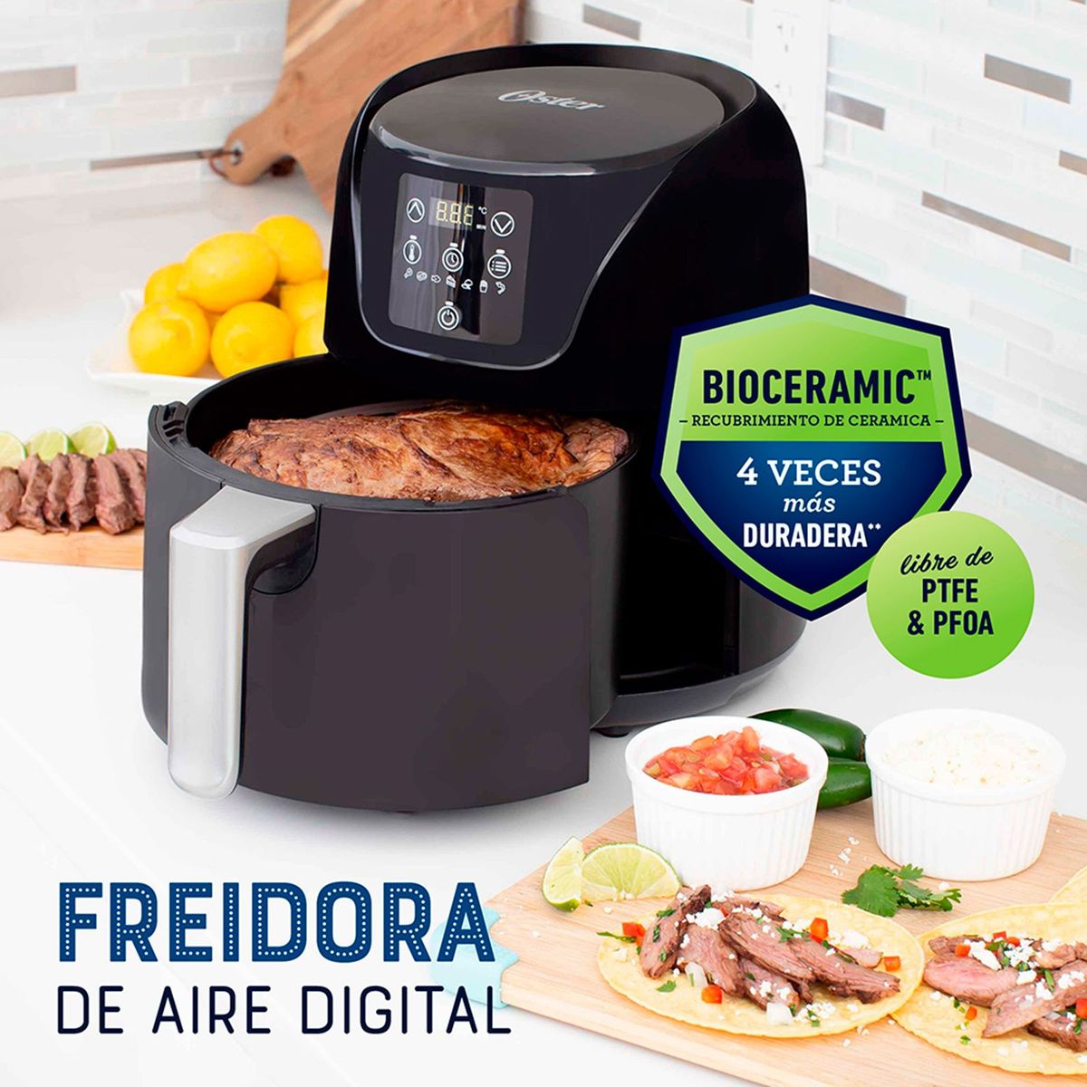 OSTER - Freidora de aire Sin Aceite Oster® 4 Litros Air Fryer