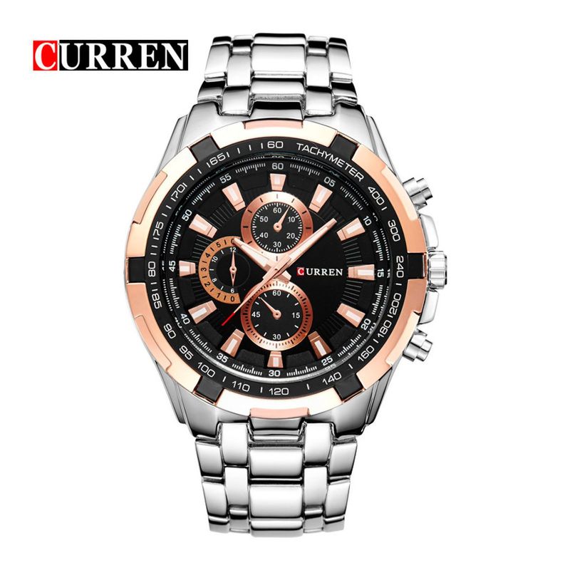 CURREN - Reloj Curren Hombre kre02192001 . Reloj Acero Inoxidable plateado