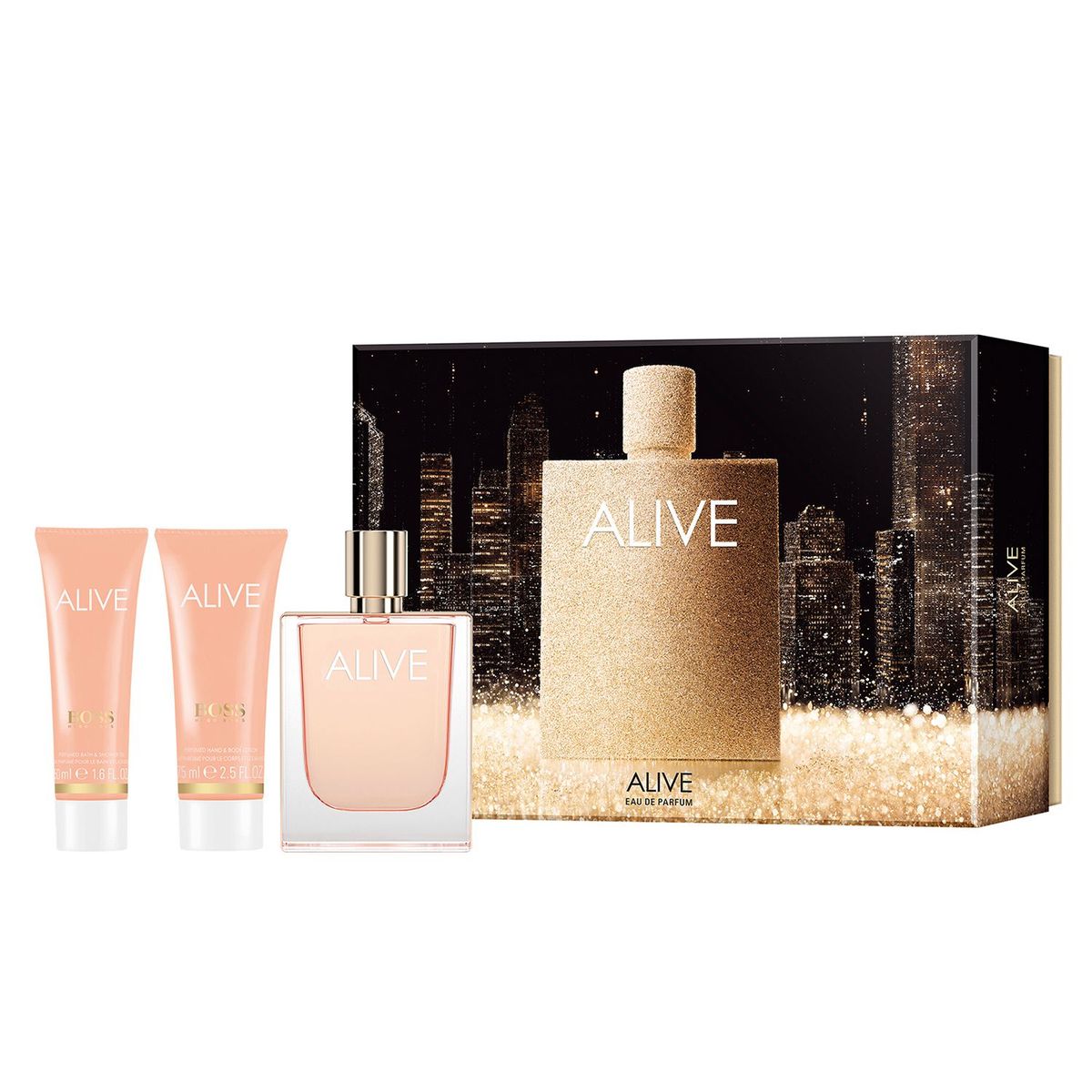 HUGO BOSS - Set de Perfume Mujer Boss Alive 80 ml + Loción corporal 75 ml + Gel ducha 50 ml 