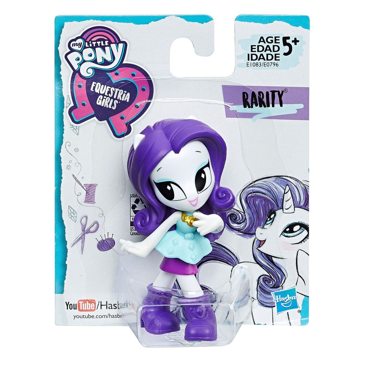 MY LITTLE PONY - My Little Pony Equestria Girls -Rarity Mini de 7,5 cm