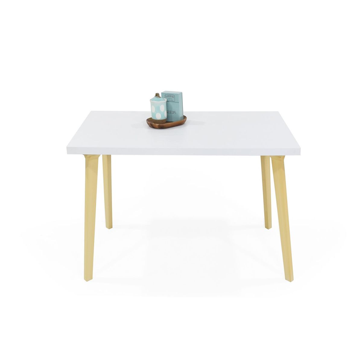 MICA - Mesa de Comedor Moderna para 4 personas en Madera Rectangular Mica