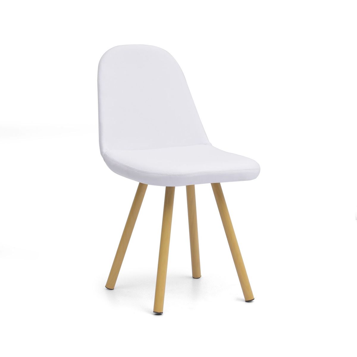 MICA - Silla de Comedor Moderna en Tela Blanco (Incluye 1 Silla) Mica