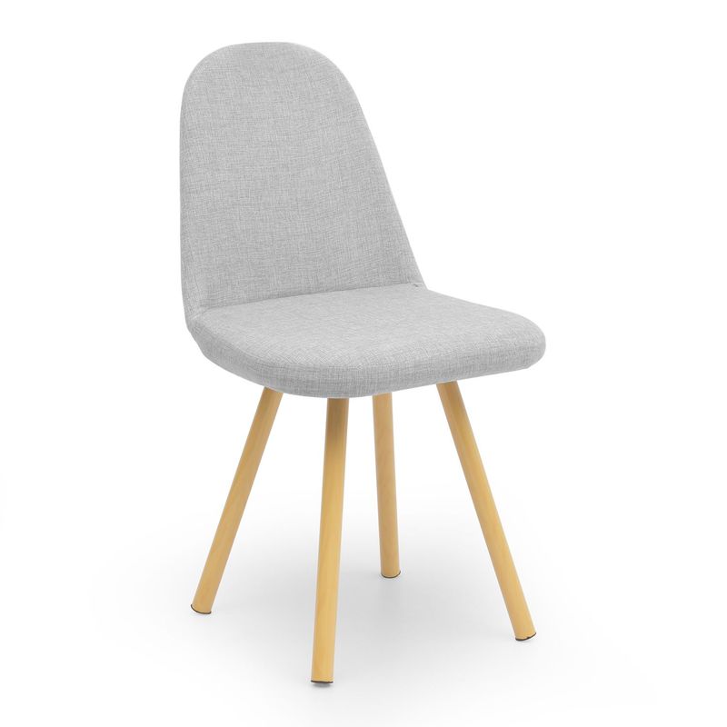 MICA - Silla de Comedor Moderna en Tela Blanco (Incluye 1 Silla) Mica