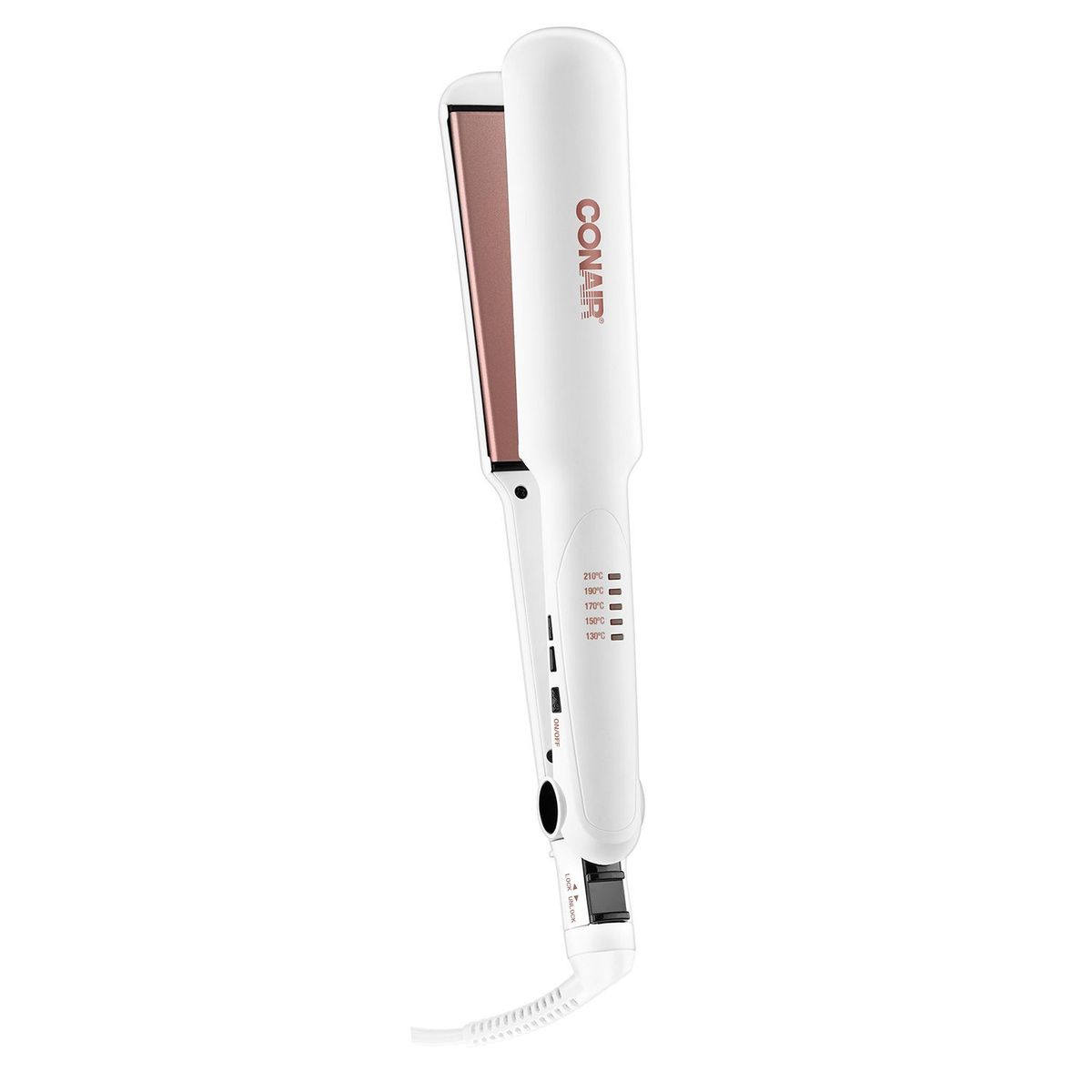 CONAIR - Plancha para cabello Conair Doble Ceramica, plancha alisadora para el pelo con placas en turmalina