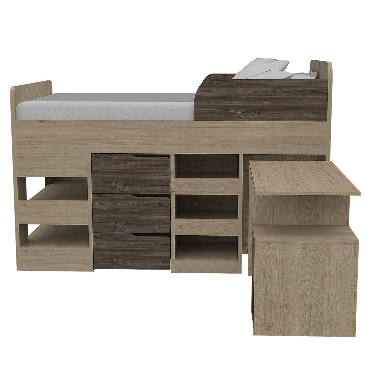 RTA MUEBLES - Cama Nido Infantil con Escritorio