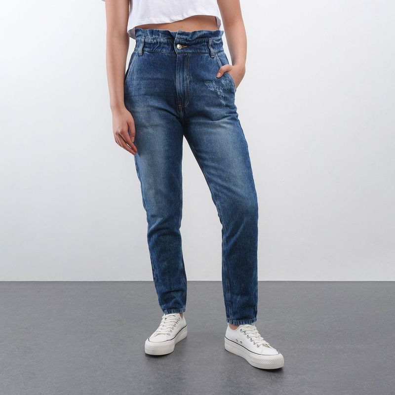 DENIMLAB - Jean Slouchy para Mujer Tiro alto de Algodón Denimlab