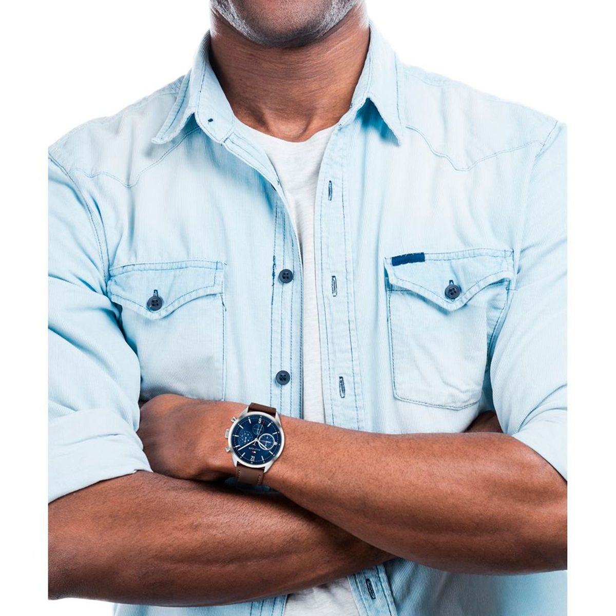 TOMMY HILFIGER - Reloj Tommy Hilfiger para Hombre 1791940 . Reloj Análogo Cuero Marrón