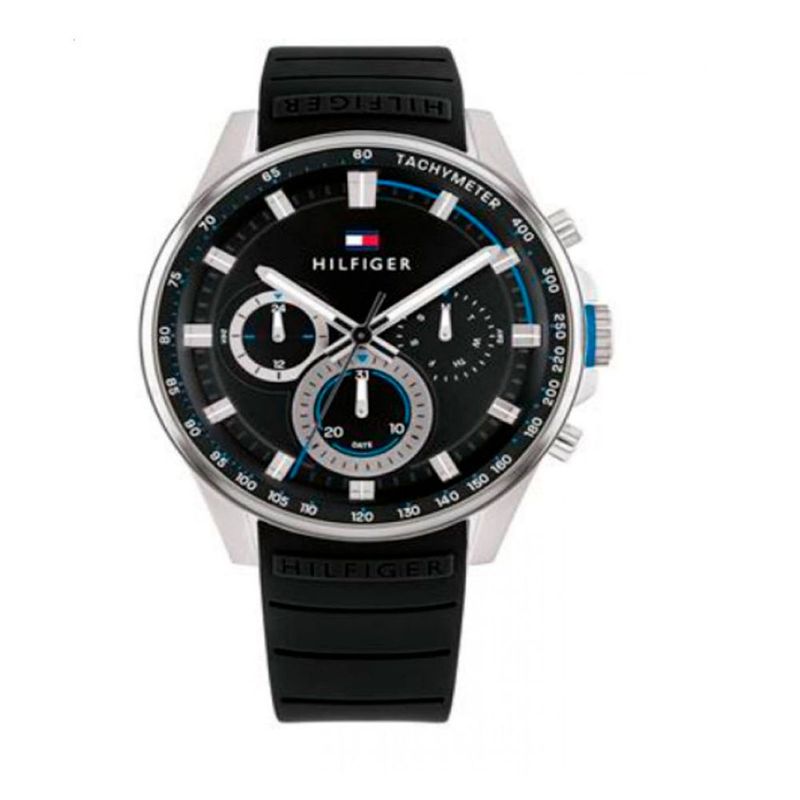 TOMMY HILFIGER - Reloj Tommy Hilfiger para Hombre 1791971 . Reloj Análogo Silicona Negro