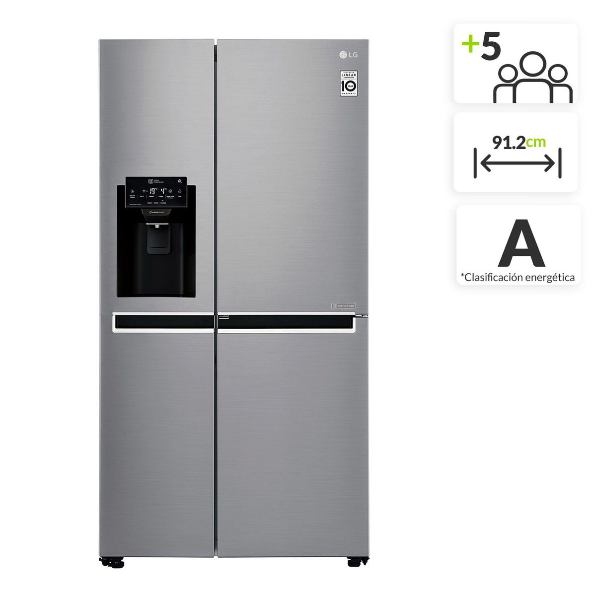 LG - Nevecón LG Side by Side 592 lt Door in Door LS65SDP1.APZCCLM