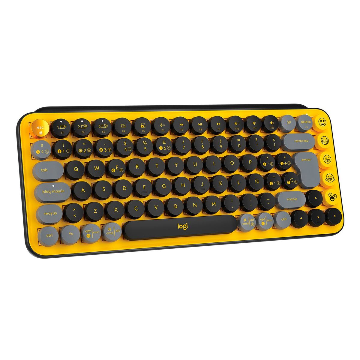 LOGITECH - Teclado Logitech POP Inalámbrico bluetooth con receptor USB para computador