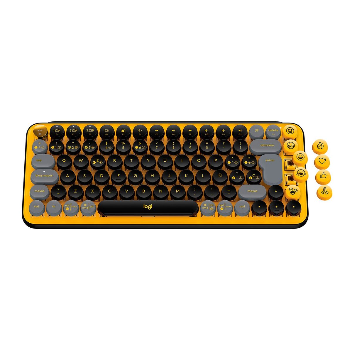 LOGITECH - Teclado Logitech POP Inalámbrico bluetooth con receptor USB para computador
