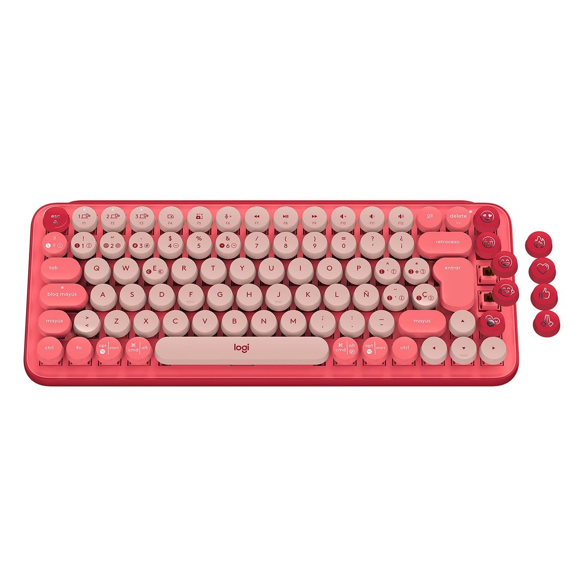 LOGITECH - Teclado Logitech POP Inalámbrico bluetooth con receptor USB para computador