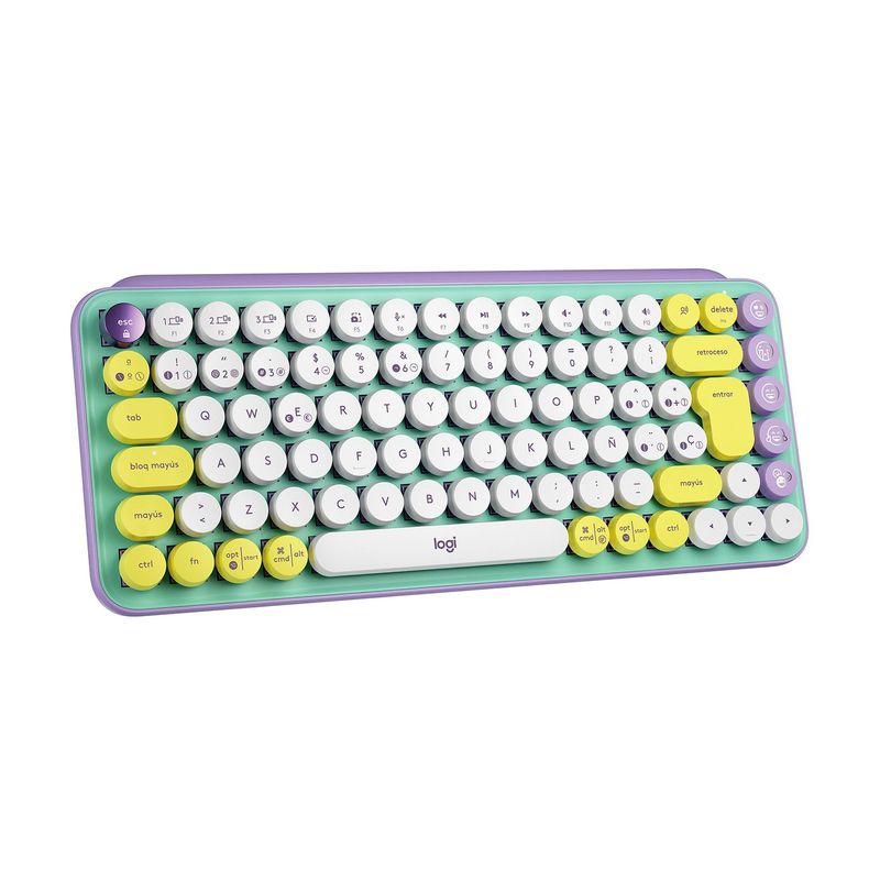 LOGITECH - Teclado Logitech POP Inalámbrico bluetooth con receptor USB para computador