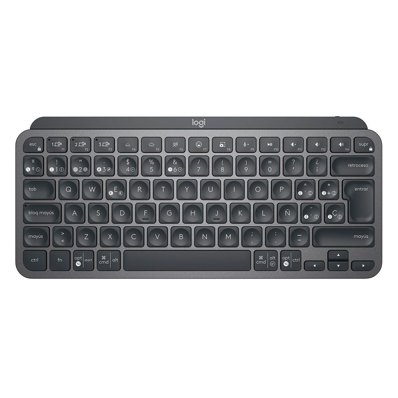 LOGITECH - Teclado Logitech MX Keys Mini Bluetooth, teclado inalámbrico. Conexión hasta 3 dispositivos para computador, teléfonos o tablets
