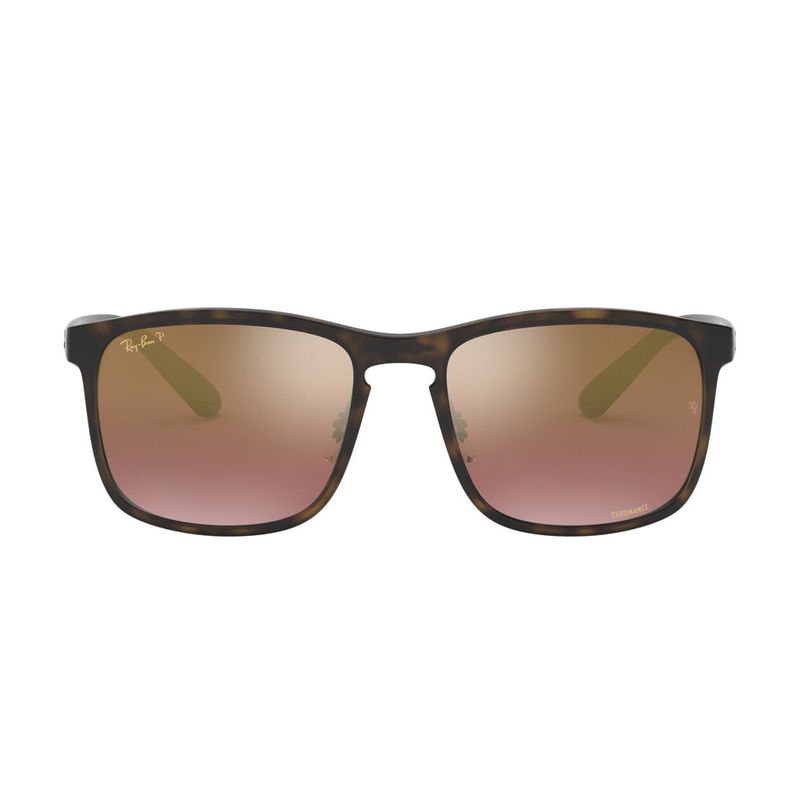 RAY BAN - Gafas de sol Ray Ban RB4264 para Hombre Marco Matte Havana Lente Purple Mirror Gold Grad Polar