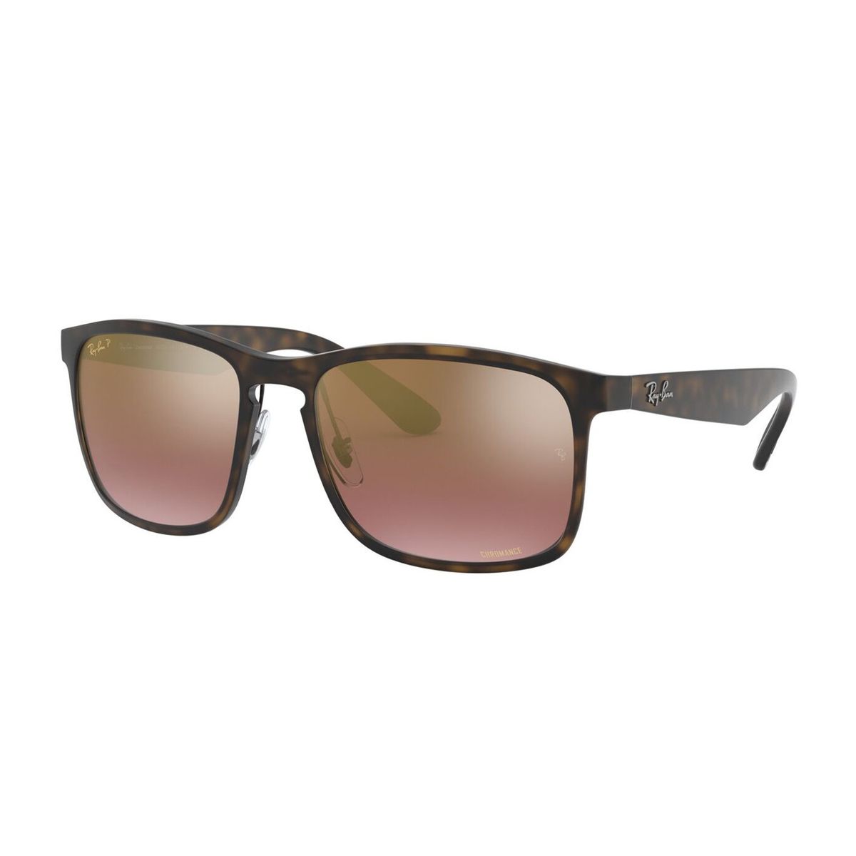 RAY BAN - Gafas de sol Ray Ban RB4264 para Hombre Marco Matte Havana Lente Purple Mirror Gold Grad Polar