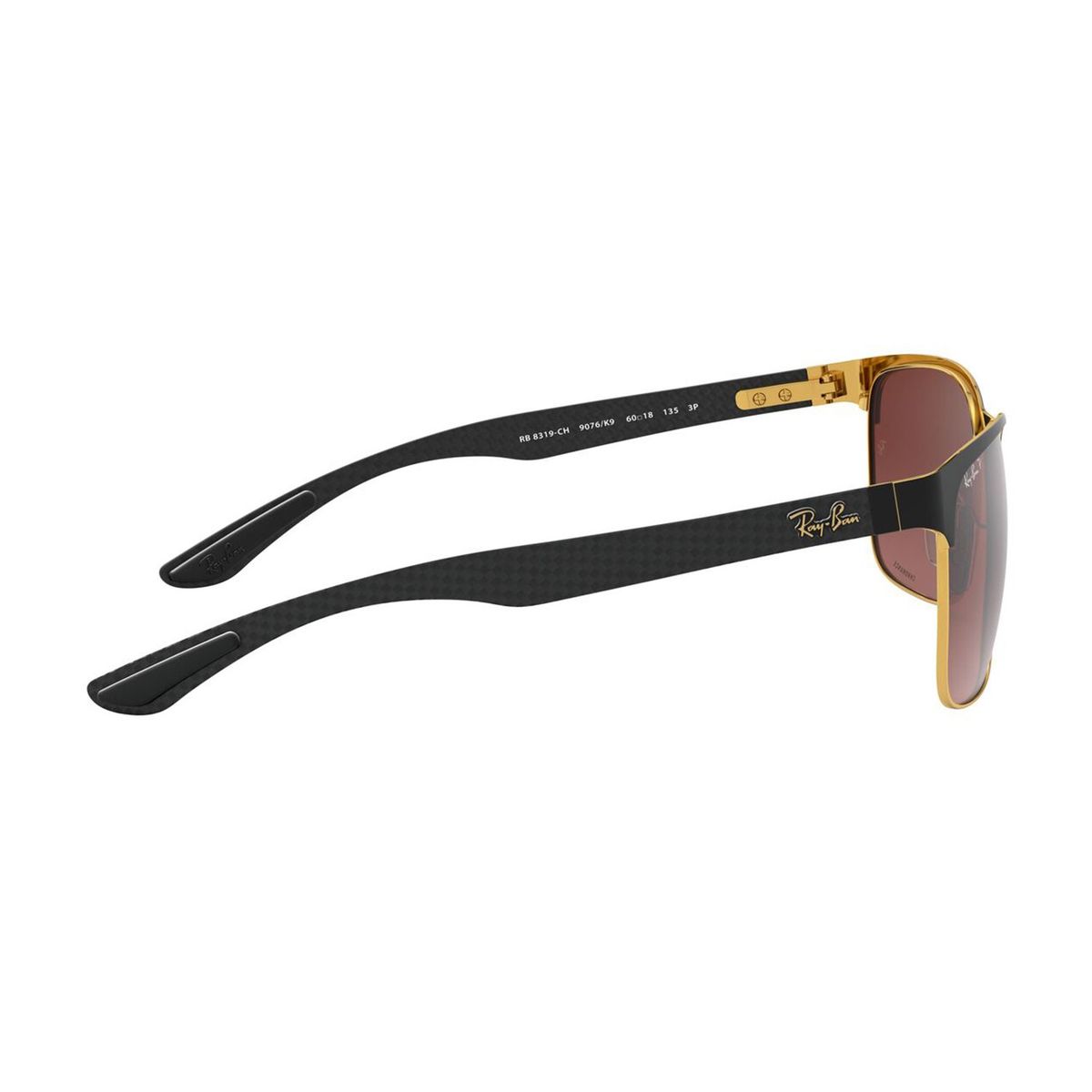 RAY BAN - Gafas de sol Ray Ban B8319CH para Hombre Marco Matte Black On Arista Lente Red Mirror Grey Gradient