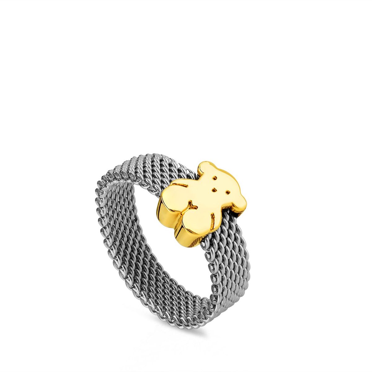 TOUS - Anillo De Acero Motivo Oso Sweet Dolls