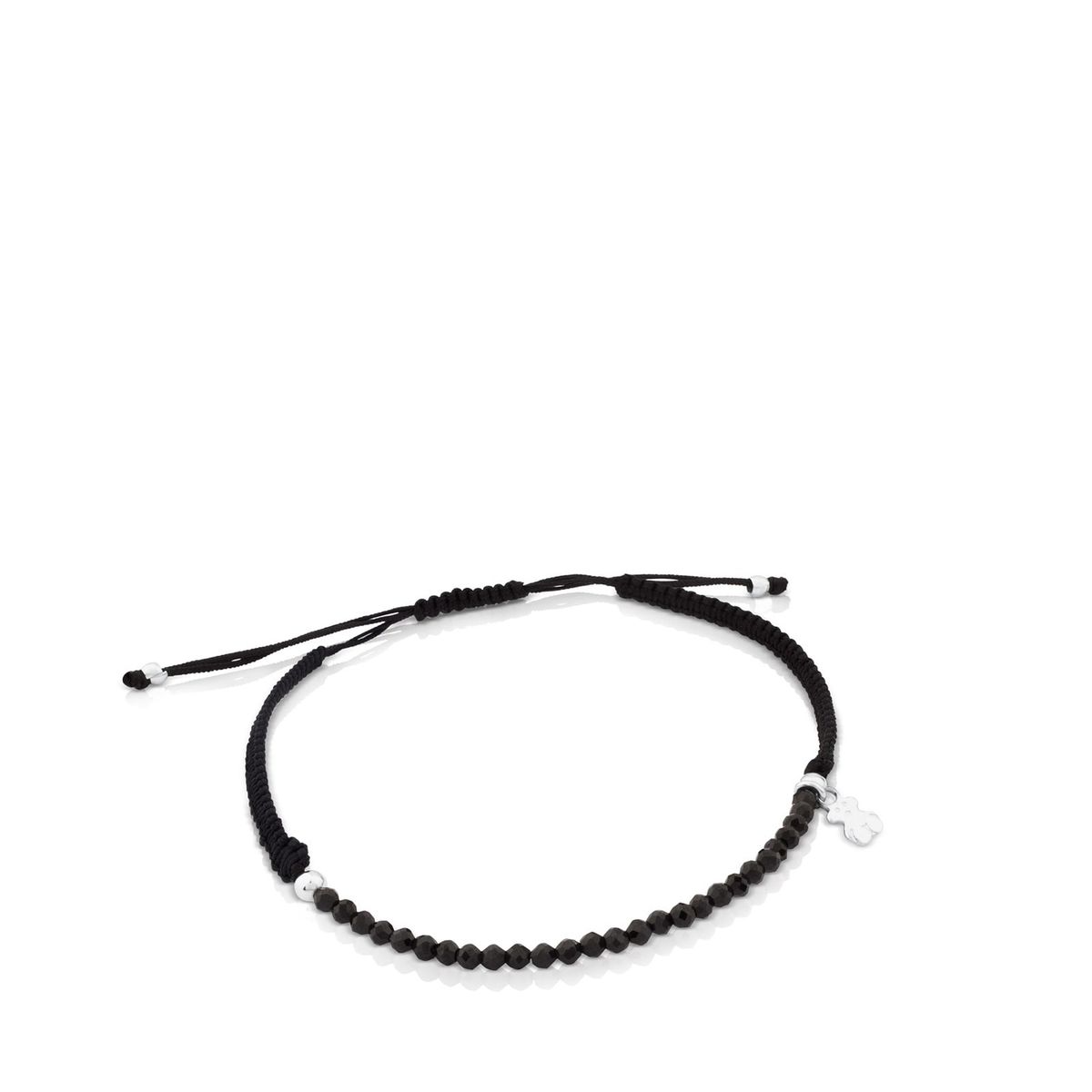 TOUS - Pulsera De Plata Y Cordón En Color Negro Color