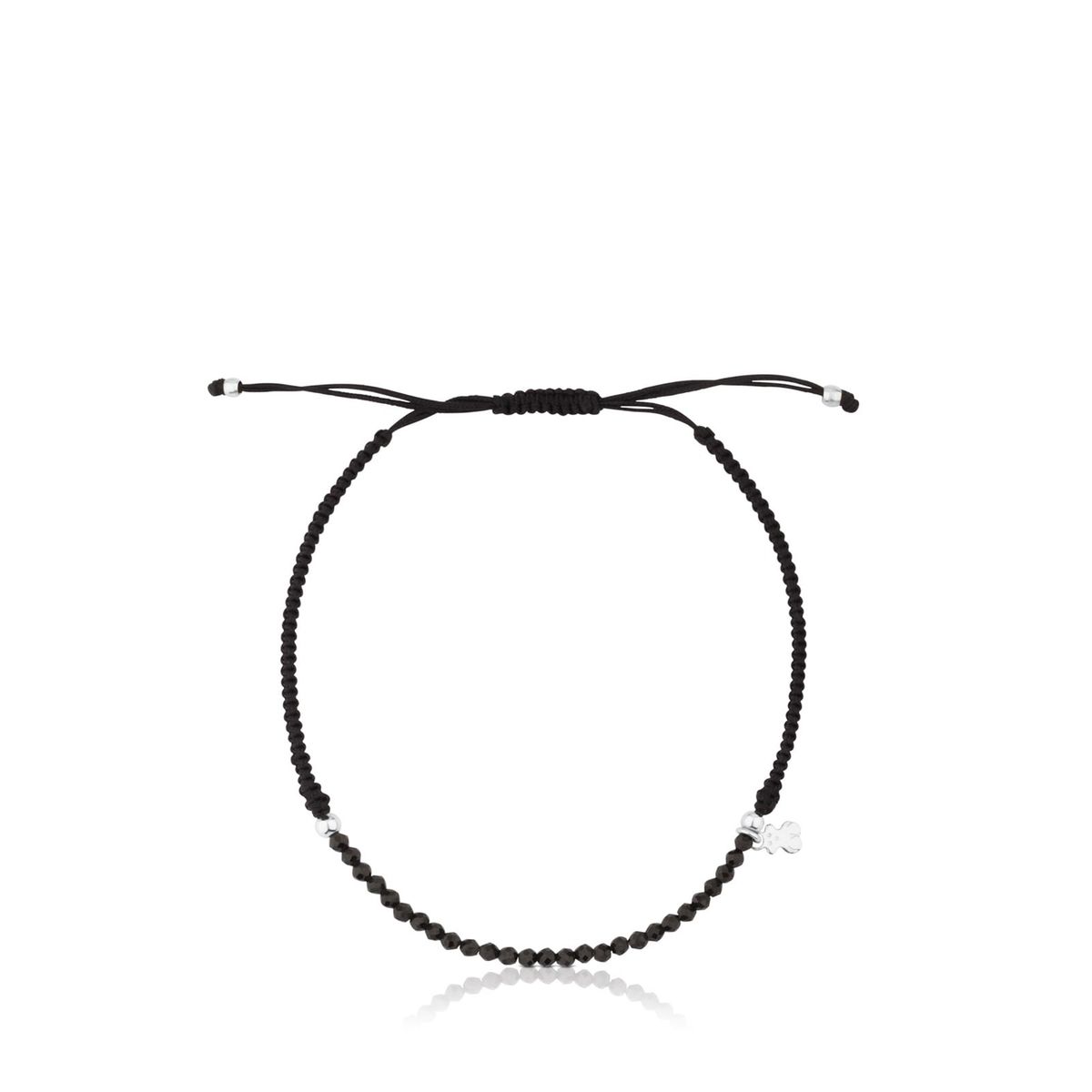 TOUS - Pulsera De Plata Y Cordón En Color Negro Color