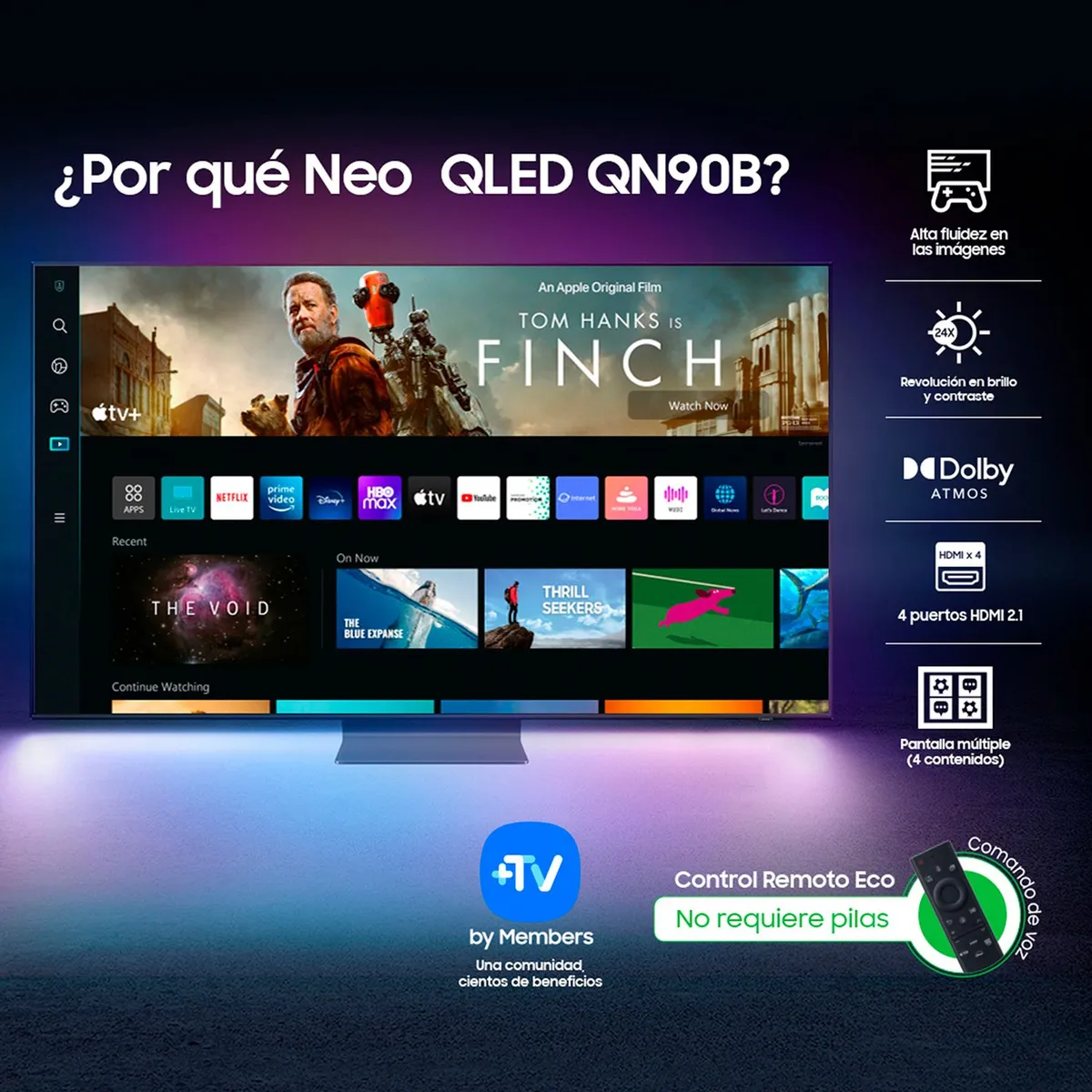 SAMSUNG - Televisor Samsung 75 pulgadas NEO QLED 4K Ultra HD Smart TV