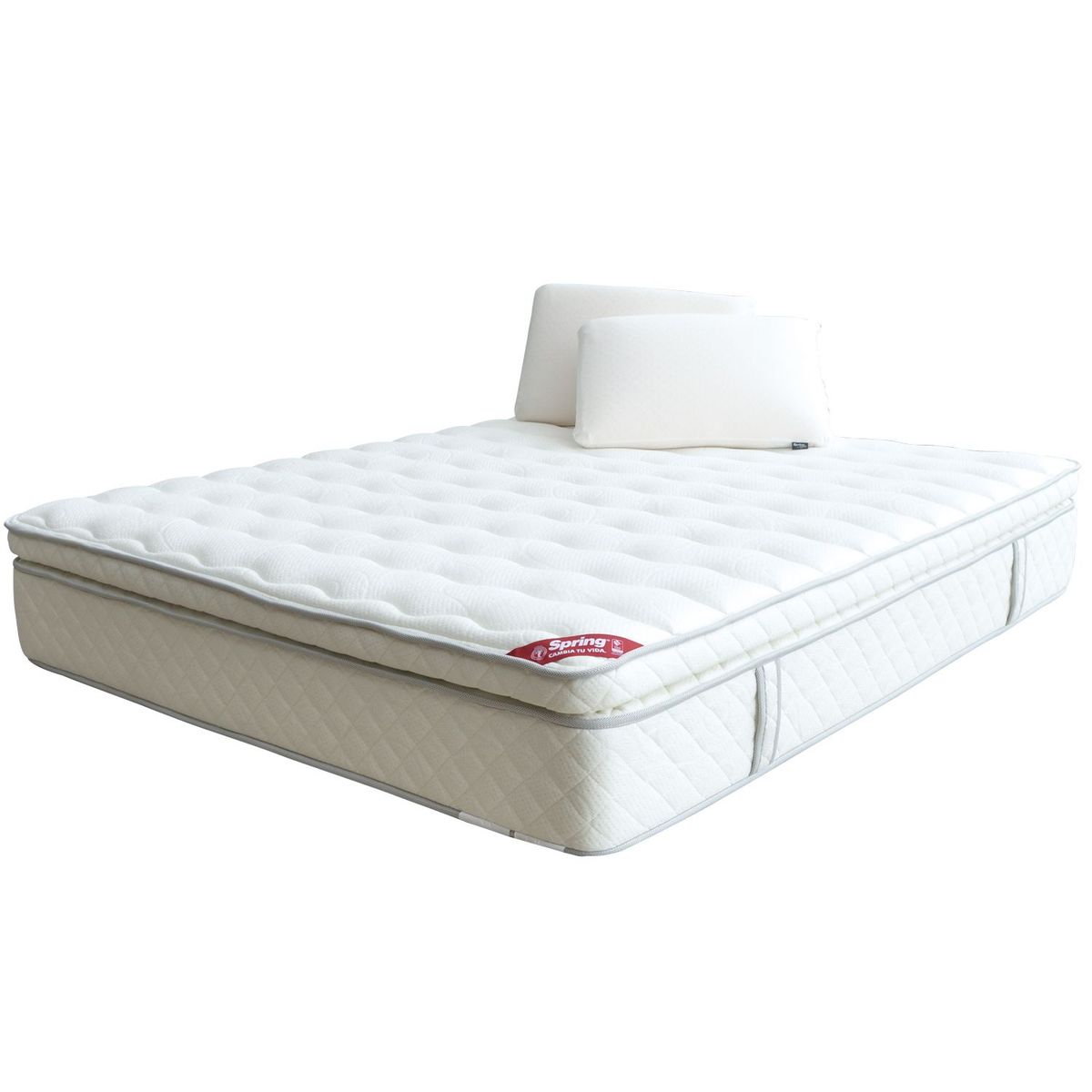 COLCHONES SPRING - Colchón King Espuma Pegaso 200 x 200 cm + 1 Almohada Colchones Spring