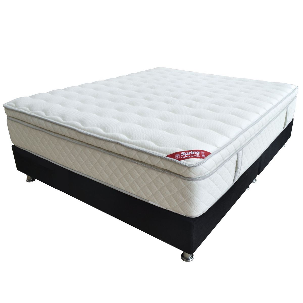 COLCHONES SPRING - Colchón con basecama King Espuma Pegaso 200 x 200 cm Colchones Spring