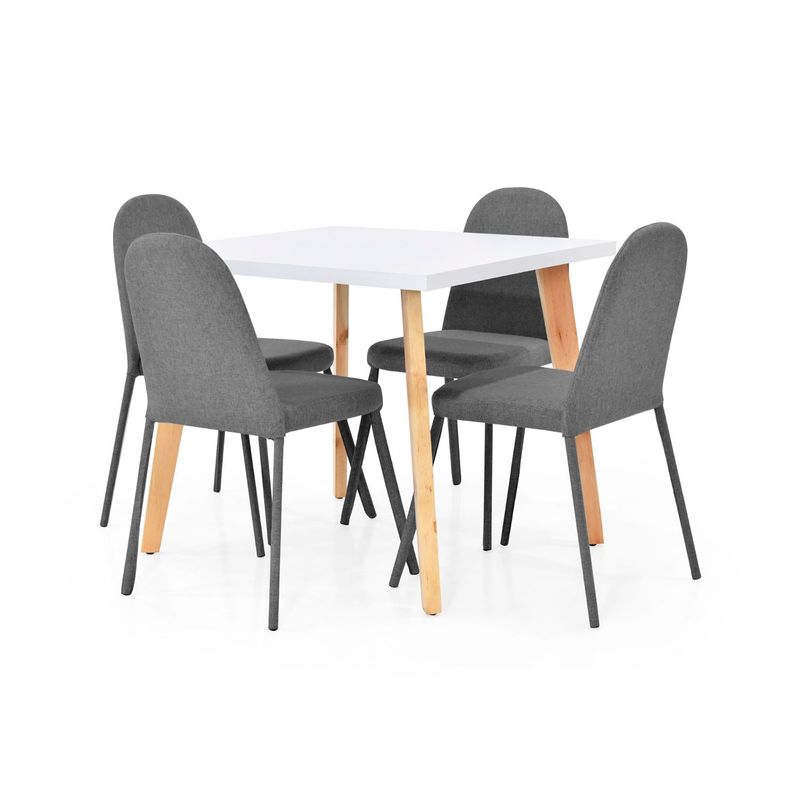 MICA - Juego de Comedor Virma 4 Puestos Mica - Mueble - Mueble