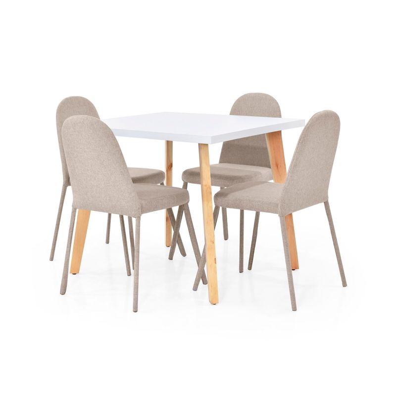 MICA - Juego de Comedor Virma 4 Puestos Mica - Mueble - Mueble