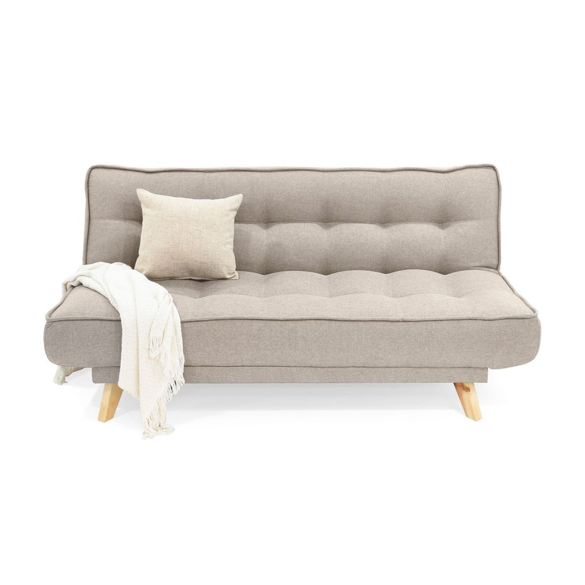 HOGAR VENECIA - Sofá Cama Moderno en Tela 3 Puestos Ghana 180 x 84 x 90 cm Mica