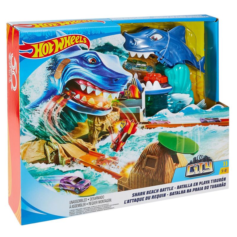 HOT WHEELS - Set de Juego Hot Wheels Batalla en Playa Tiburón