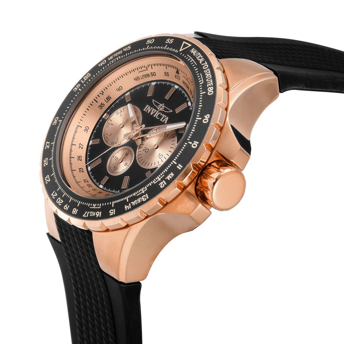 INVICTA - Reloj Invicta Hombre Aviator . Reloj Análogo Silicona Negro