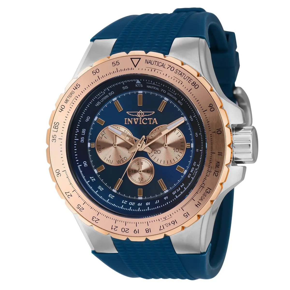 INVICTA - Reloj Invicta Hombre Aviator . Reloj Análogo Silicona Azul