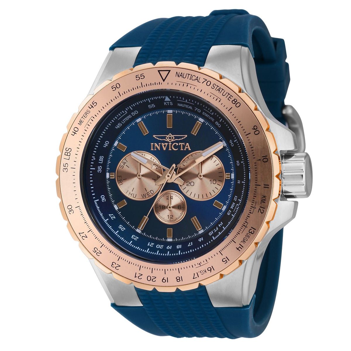 INVICTA - Reloj Invicta Hombre Aviator . Reloj Análogo Silicona Azul