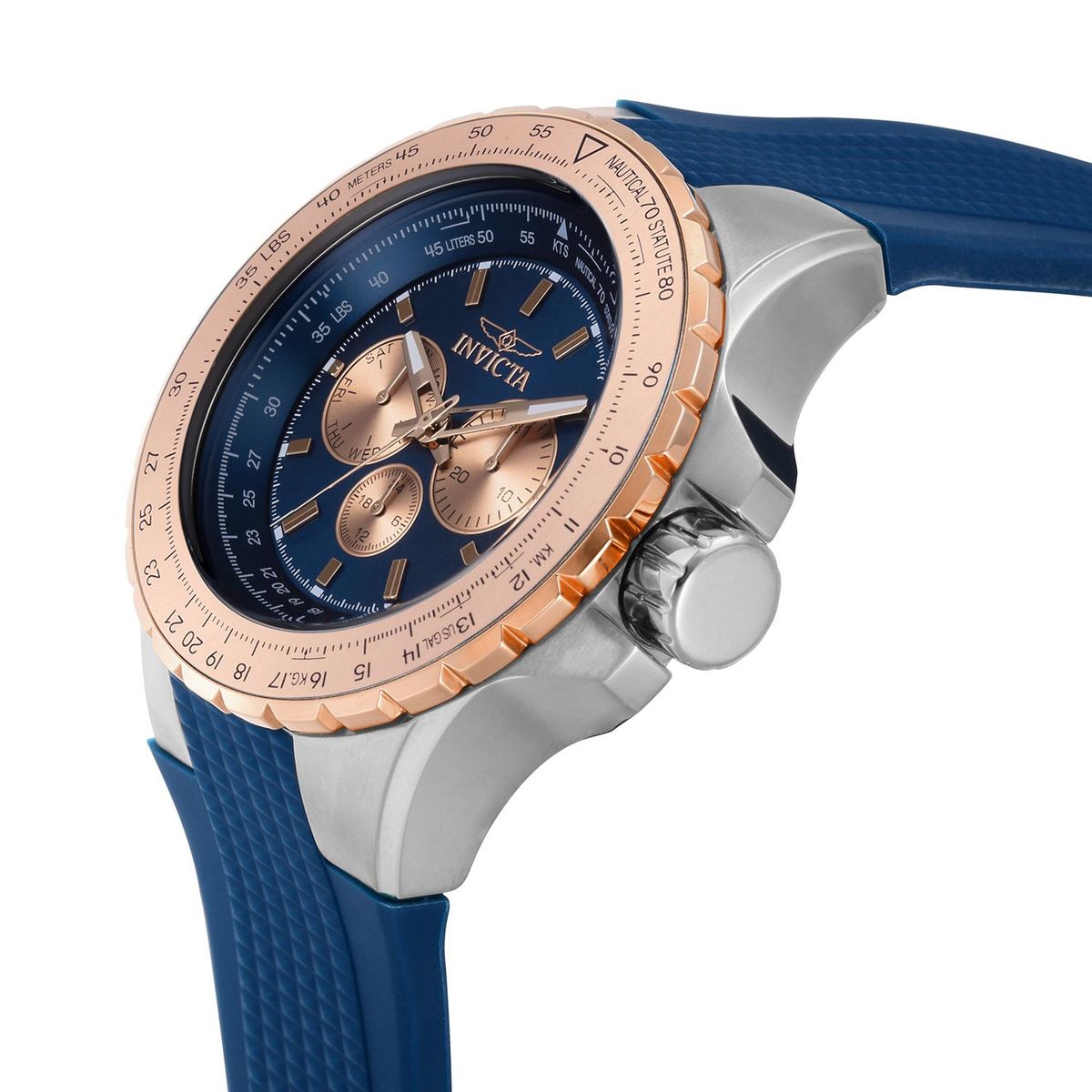 INVICTA - Reloj Invicta Hombre Aviator . Reloj Análogo Silicona Azul