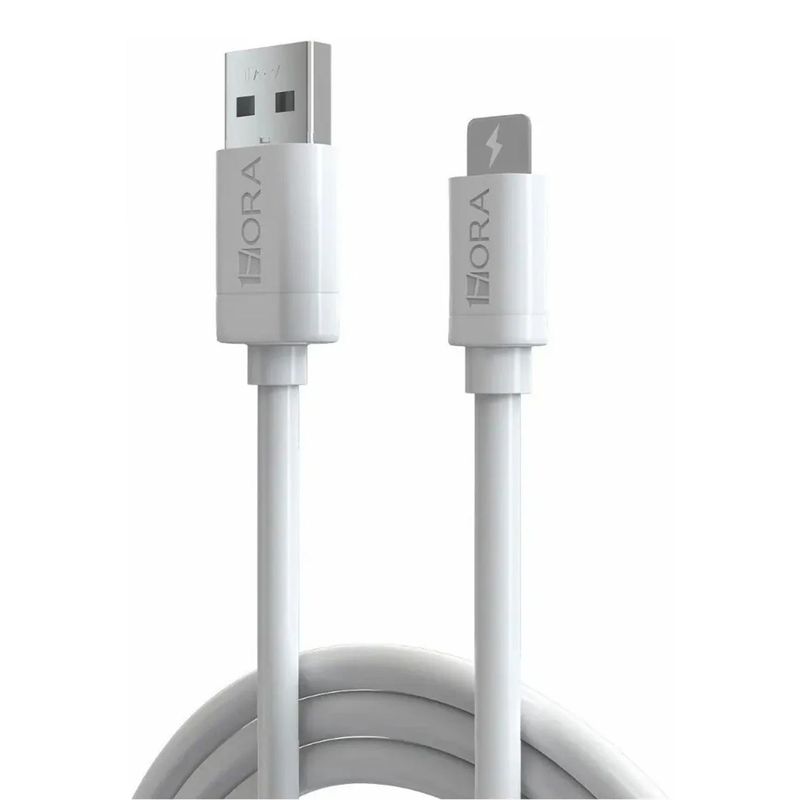 1 HORA - Cable IP 2.1A 2m 1HORA, cable carga rápida USB - Lightning. Cable cargador. Compatible dispositivos Apple