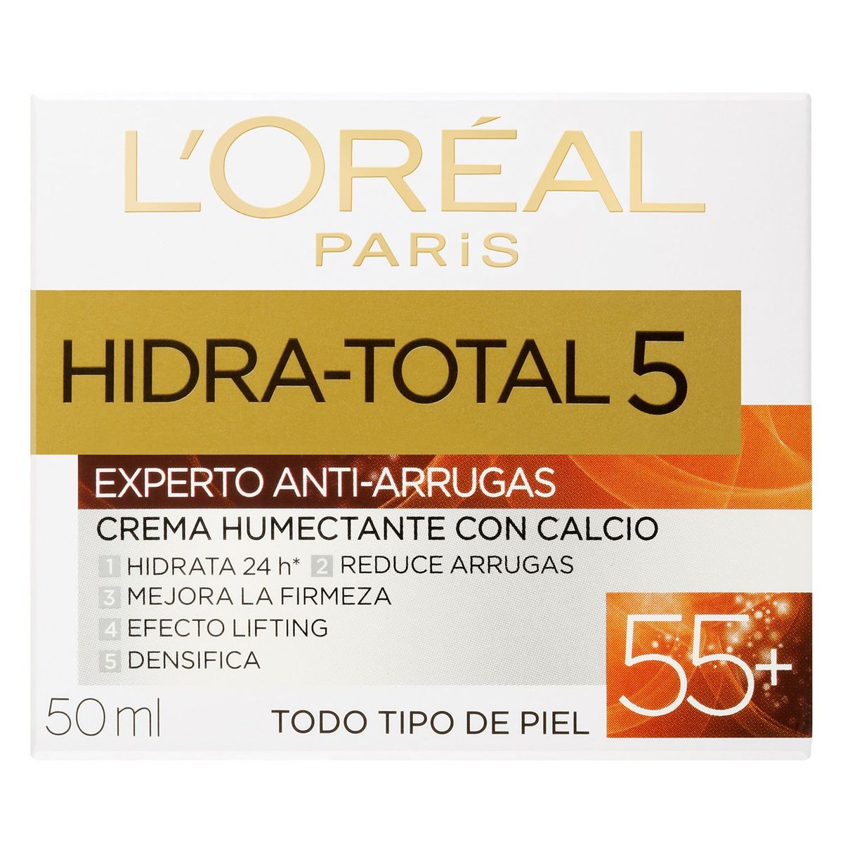 LOREAL PARIS - Tratamiento antiedad Hidra Total 5 Loreal Paris para Todo tipo de piel 50 ml