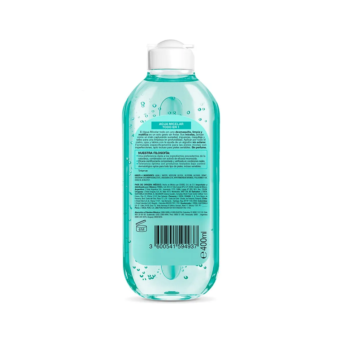 GARNIER - Agua Micelar Pure Active Garnier para Piel Mixta 400 ml
