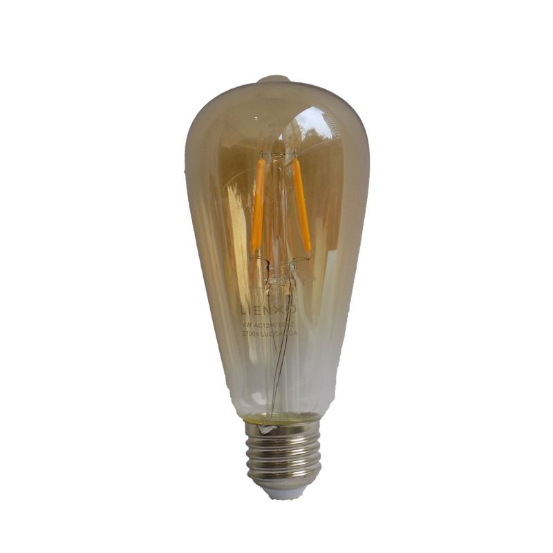 LIENXO - Bombillo Led Lienxo Retro Vela Filamento Cálido E27 14 x 6.4 cm