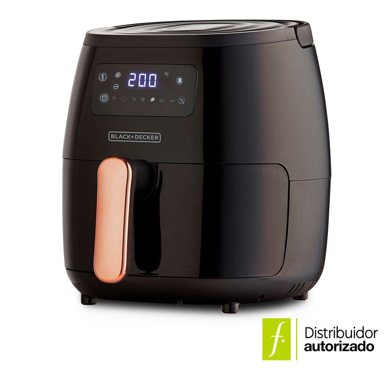 BLACK+DECKER - Freidora de Aire Sin Aceite BLACK+DECKER 5.7 Litros Air Fryer Fríe y Hornea sin aceite HFD5055B
