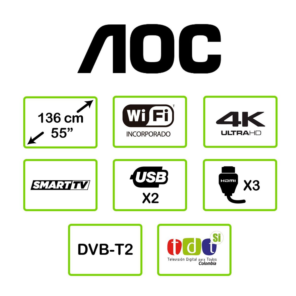AOC - DLED 55" 4K Ultra HD Smart TV | LE55U7970I