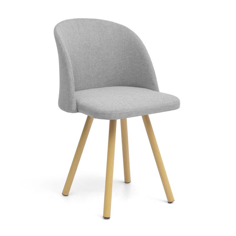 MICA - Silla de Comedor Moderna en Tela Azul (Incluye 1 Silla) Mica